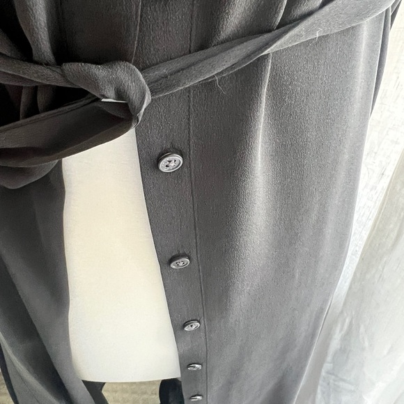Equipment Black Silk Shirt Dress with  Long Sleeves - Picture 4 of 5